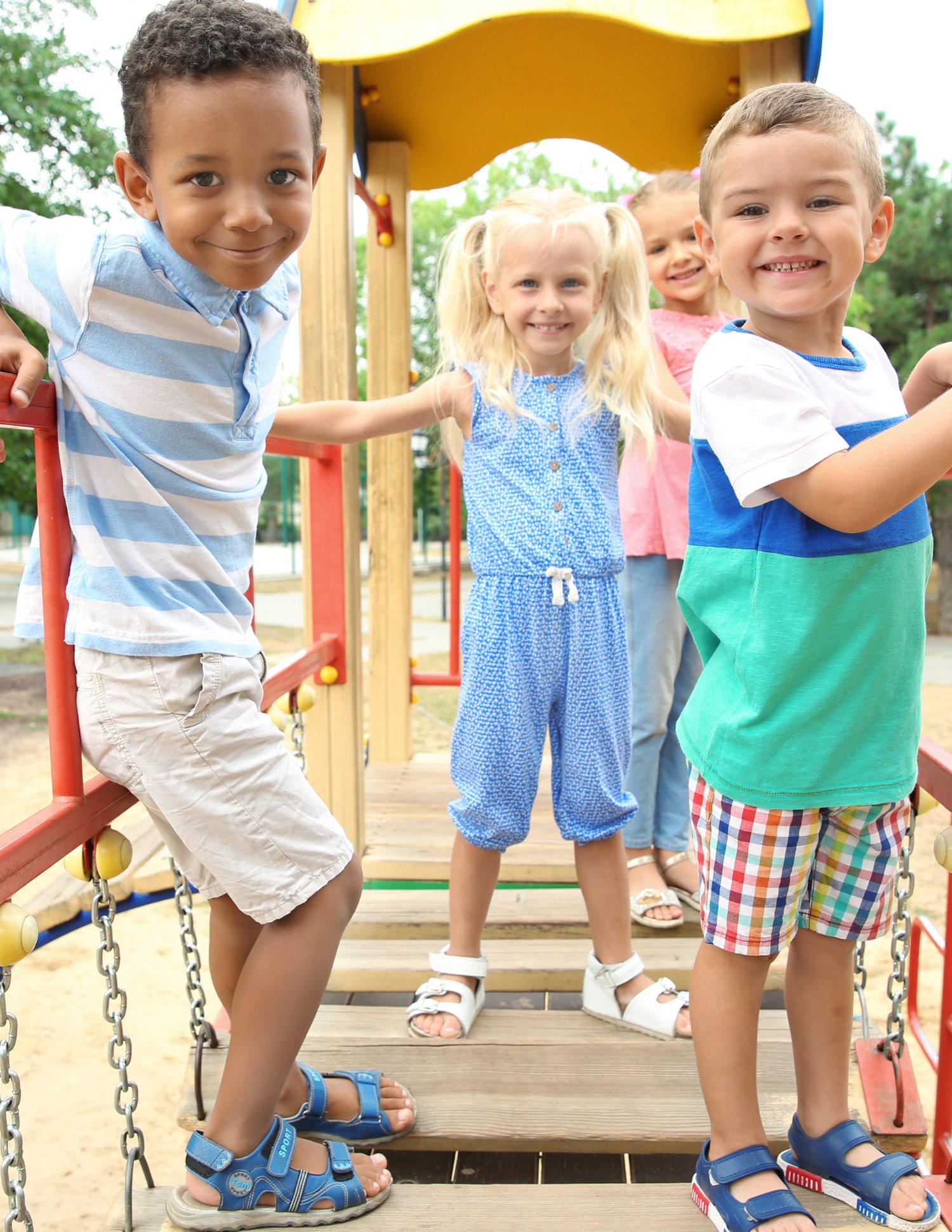 Smiling preschool children